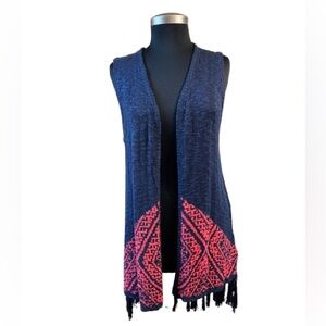 Umgee Sleeveless Cardigan Size Large